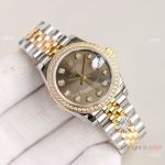 TR Factory 904L Swiss Rolex Datejust 31mm Lady Watch Gray Diamond Dial